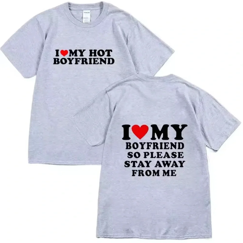 “I Love My Hot Girlfriend/Boyfriend” Graphic T-Shirt – Casual Cotton tee - Picture 4 of 10